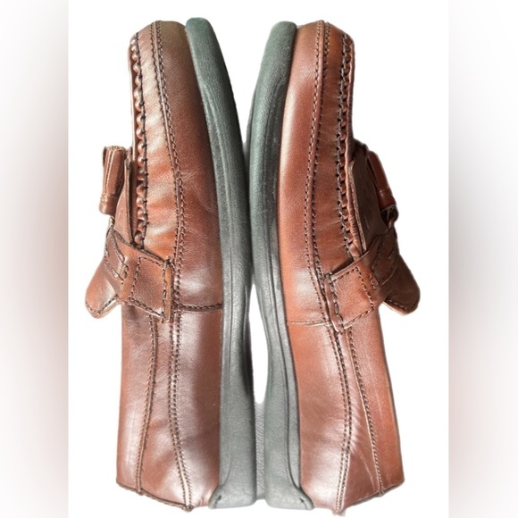 Dockers Brown Leather Loafers Tassle Dress Wear Slip On Comfort Shoes Size 9.5W - Picture 5 of 9